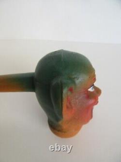 Rare Vintage Halloween German Paper Mache Horn Noisemaker, Goblin / Vampire<br/>
 <br/>
	Translation: Rare Vintage Halloween Allemand Papier Mache Corne Noisemaker, Goblin / Vampire