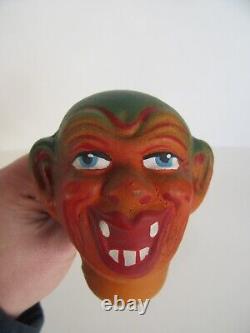 Rare Vintage Halloween German Paper Mache Horn Noisemaker, Goblin / Vampire  		 <br/>	
<br/>
  Translation: Rare Vintage Halloween Allemand Papier Mache Corne Noisemaker, Goblin / Vampire