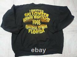 Rare Vintage Halloween Horror Nights VIII 1998 Sweatshirt Universal Studios Années 90