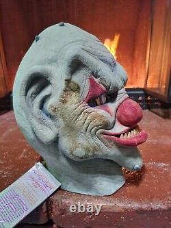 Rare! Vintage Nos Scarecrow Softflex Mousse Clown Masque Avec Dents! Halloween, Hantement