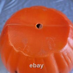 Rare Vintage Plastic Halloween Sad/Happy Face Blow Mold Pumpkin Jack O' Lantern	<br/> 
 <br/>

Lanterne en plastique vintage rare pour Halloween avec visage triste/heureux en soufflerie de citrouille