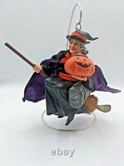 Rare Vintage Pumpkin Masters Halloween Automatisé Sorcellerie Volante Mobile Bat Lune