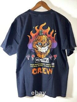 Rare Vintage Wcw Nwo Halloween Havoc Crew T-shirt Sz XL 1998