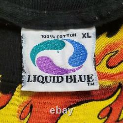 Rare Vtg 1994 T-shirt De Surcharge Bleu Liquide X Marvel Wolverine Aop Hommes XL