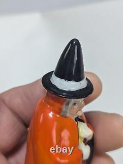 Rare bougie à éteindre sorcière Royal Worcester Angleterre vintage antique Halloween