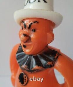 Rare jouet à tirer en plastique Rosbro Halloween Zook le clown des années 40
