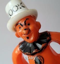 Rare jouet à tirer en plastique Rosbro Halloween Zook le clown des années 40
