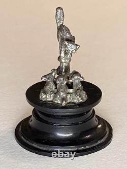 Rares miniatures vintage Dell Weston Halloween chat et chiens effrayés en argent sterling