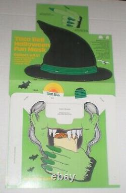 Rayons! Vintage 1979 Promo Taco Bell Masques Amusants D'halloween (set De Tous 4!) Carton