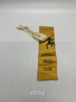 Ruban de Réception du Topeka Press Club avec un Diable Effrayant Vintage Rare ! Topeka Kansas