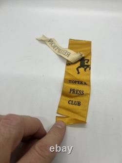 Ruban de Réception du Topeka Press Club avec un Diable Effrayant Vintage Rare ! Topeka Kansas