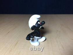 Smurfs 20007 Angry Smurf Black Teeth Red Eyes Vintage Figure PVC Schleich Peyo for sale online