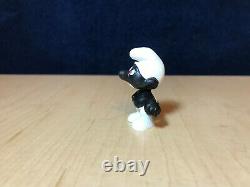Schtroumpfs 20007 Black Angry Schtroumpf Figure Rare Red Teeth & Eyes Vintage Toy Figurine