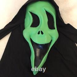 Scream Ghostface Tate Masque Fun World DIV Vtg Green Cotton Shroud 1990s Rare