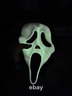 Scream Masque De Visage Fantôme-fun Monde Div-vintage Rare Glow In The Dark Halloween