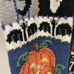 Signatures Northern Isle Rare Vintage Halloween Cardigan Tricot Épais