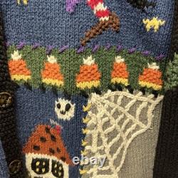 Signatures Northern Isle Rare Vintage Halloween Cardigan Tricot Épais