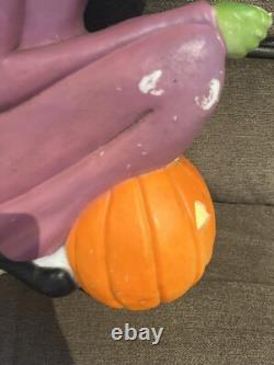 Sorcière volante vintage 1992 Don Featherstone Halloween Blow Mold rare avec lumière