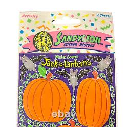 Stickers d'activités d'Halloween Vintage Sandylion - Faites quelques Jack-o-Lanterns rares NOS