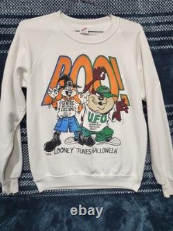 Sweat-shirt vintage rare des années 80 Halloween avec Bugs et Taz taille L