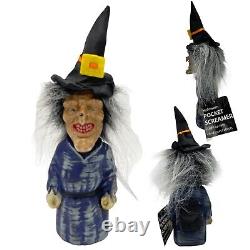 T.n.-o. Vintage Halloween Pocket Screaker Witch Figure Allumer Les Yeux Et Le Son Rare