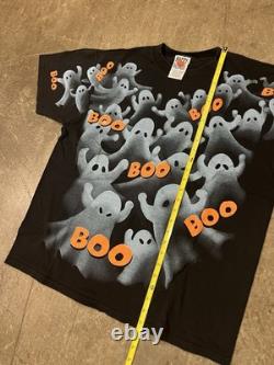 T-shirt Halloween Fantôme Vintage Effrayant Années 1990 AOP Rare Octobre