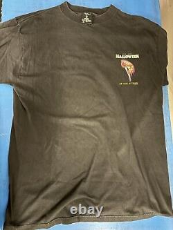 T-shirt Vintage 1998 Halloween 20 Ans de Terreur Masque de Michael Myers Rare XL