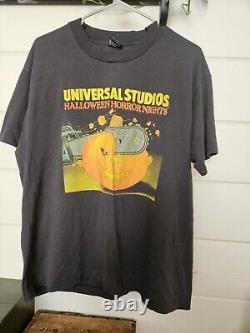 T-shirt Vintage des Halloween Horror Nights Universal 1992 Taille XL, rare des années 90 en couture unique