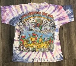 T-shirt rare de la tournée d'automne 1994 du Grateful Dead taille XL, Halloween, style vintage tie-dye