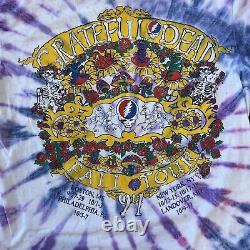 T-shirt rare de la tournée d'automne 1994 du Grateful Dead taille XL, Halloween, style vintage tie-dye