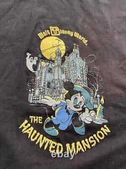 T-shirt vintage RARE Haunted Mansion de Disney des années 80 XL Mickey Mouse Halloween