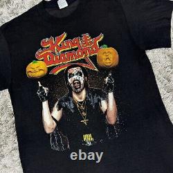 Tee-shirt rare de la tournée d'Halloween de King Diamond Vintage 1989 des années 80