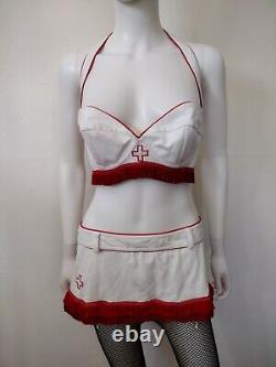 Tenue de sexy infirmière pour Halloween en lingerie vintage trashy rare.