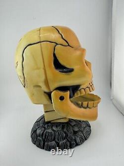 Tête de squelette rare chante Monster Mash, mouvements vintage d'Halloween