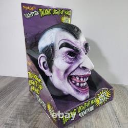 Tête de vampire parlante vintage Spirit Halloween lumineuse avec boîte très rare testée