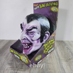 Tête de vampire parlante vintage Spirit Halloween lumineuse avec boîte très rare testée