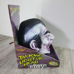 Tête de vampire parlante vintage Spirit Halloween lumineuse avec boîte très rare testée