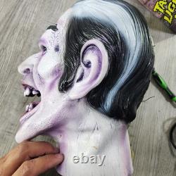 Tête de vampire parlante vintage Spirit Halloween lumineuse avec boîte très rare testée