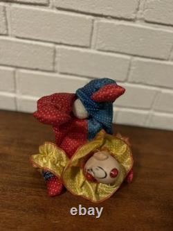 Tête musicale de clown creepy qui tourne Halloween vintage rare