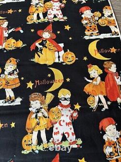 Tissu Rare Alexander Henry Trick or Treat Halloween VTG pour enfants 5 verges OOP HTF