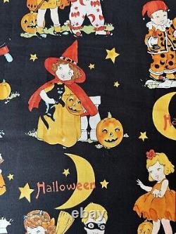 Tissu Rare Alexander Henry Trick or Treat Halloween VTG pour enfants 5 verges OOP HTF