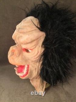 Très Rare Htf Vintage Velvet Topstone Monkey Ape Gorilla Hairy Masque D'halloween