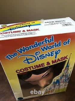 Très Rare Vintage Ben Cooper Walt Disney Snow White 1980's Déguisement Avec Boîte À Masques