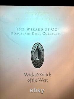 Trésors intemporels de la sorcière maléfique / Magicien d'Oz RARE d'époque 2001 Poupée d'Halloween