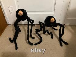 VHTF Rare Vintage Furry Araignée Halloween Décoration Épouvantable 15-17 Pouces Grande, Jambes en Fil