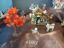 VINTAGE Rares Halloween 5 Maisons Hantées de Spooky Hollow sans Lumière avec Accessoires