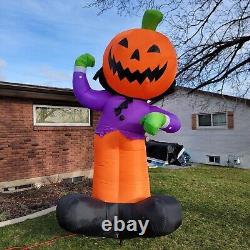 VTG 12ft Gemmy Halloween Colossal Pumpkin Man Décoration Gonflable de Jardin 2005 RARE