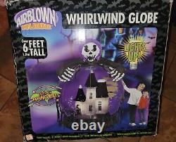 VTG Gemmy Airblown Gonflable Whirlwind Globe Ovr 6 Pieds de Haut Halloween Skeleton RARE