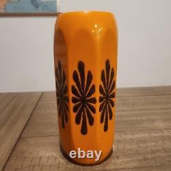 Vase Vintage Halloween Orange Noir Rare Artiste Haeger 1970's 4130