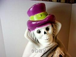 Vieille Moule Blow Rare Halloween 32 Skeleton Cape Cane Hat Ghoul Local Pick Up